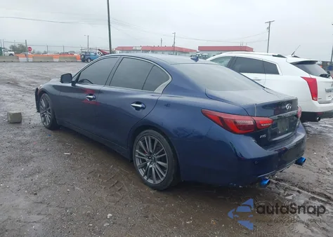 2021 Infiniti Q50 Red Sport 400 Awd z USA, uszkodzony, nr VIN JN1FV7DR0MM880518